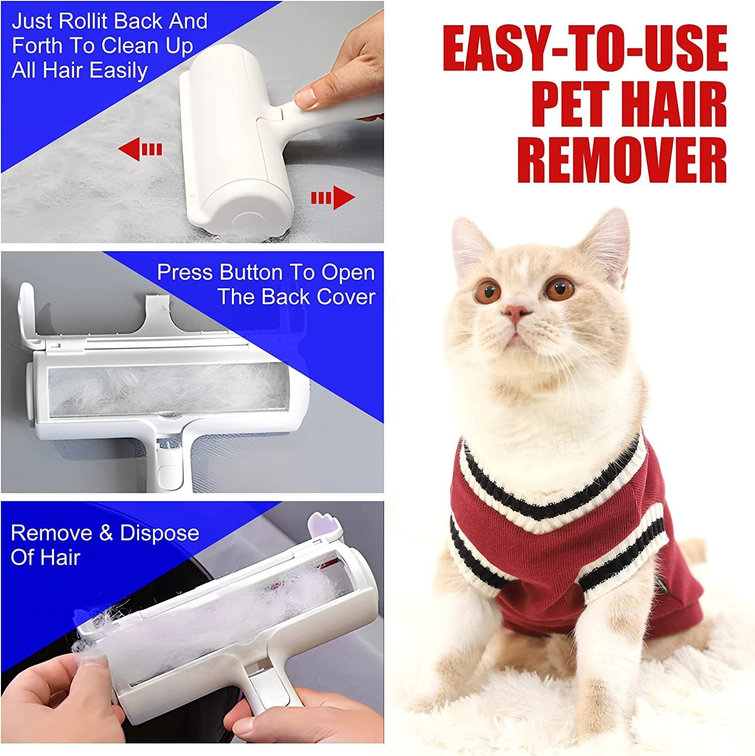 Magic Pet Hair Remover – Reusable Roller