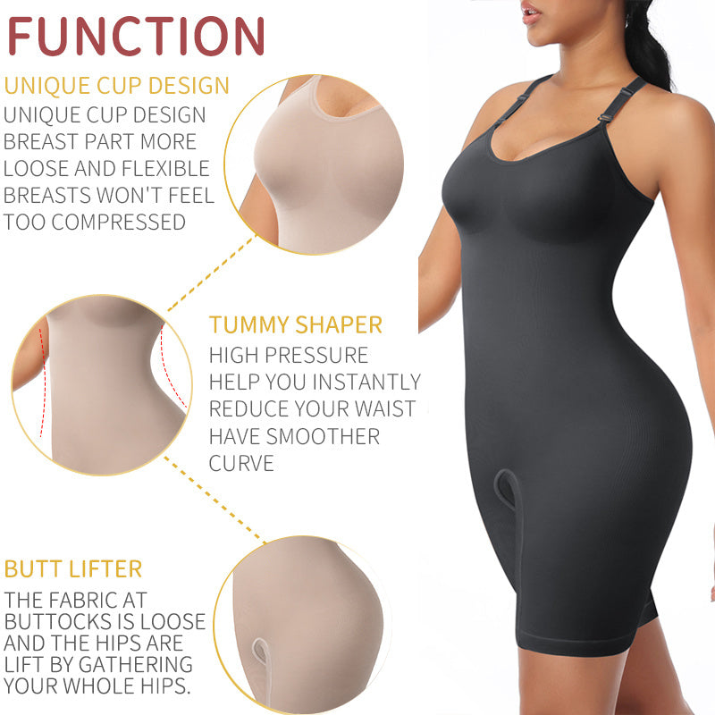 Women's Full Body Haper Bodysuit - High Compression Tummy Control